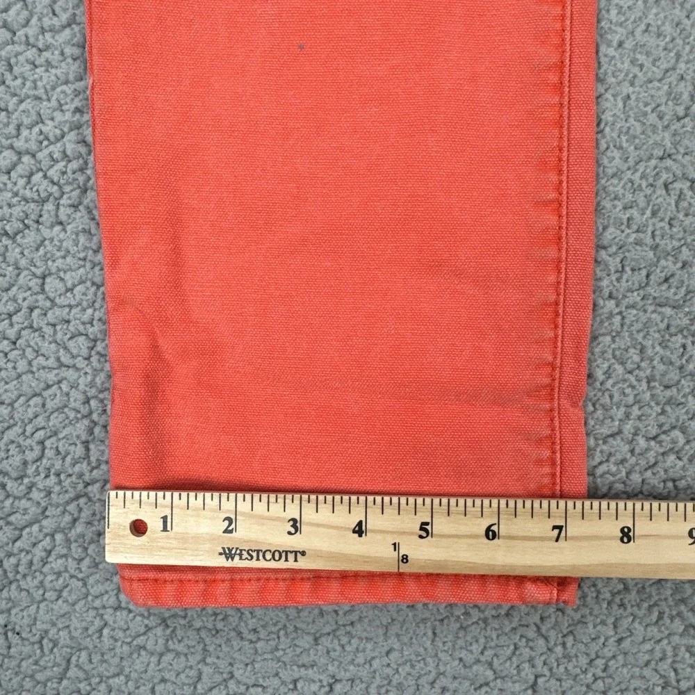 Polo Ralph Lauren Varick Slim 625 Pants Men 32x32 Elite Orange Canvas Button Fly